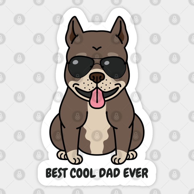 Best Cool Dog Dad Ever Sticker by Owl Canvas